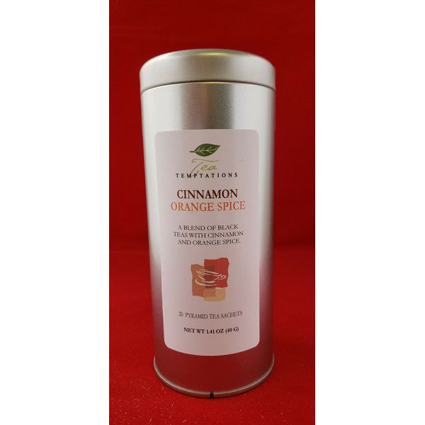 Cinnamon Orange Spice Black Tea in Pyramid Sachets - 2 Tins