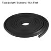 sourcing map Solid Rectangle Rubber Seal Strip 10mm Wide 10mm Thick, 5 Meters Long Black