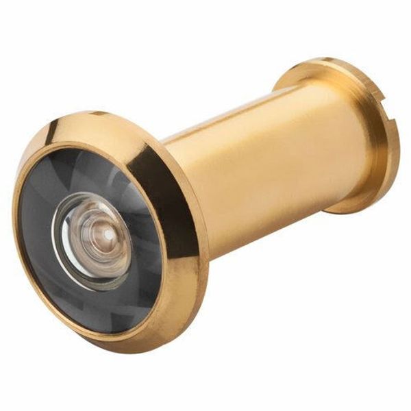 2 pc Peek Hole Security Door Viewer 180° Polished Brass Fits 1-3/8" to 2-1/4"