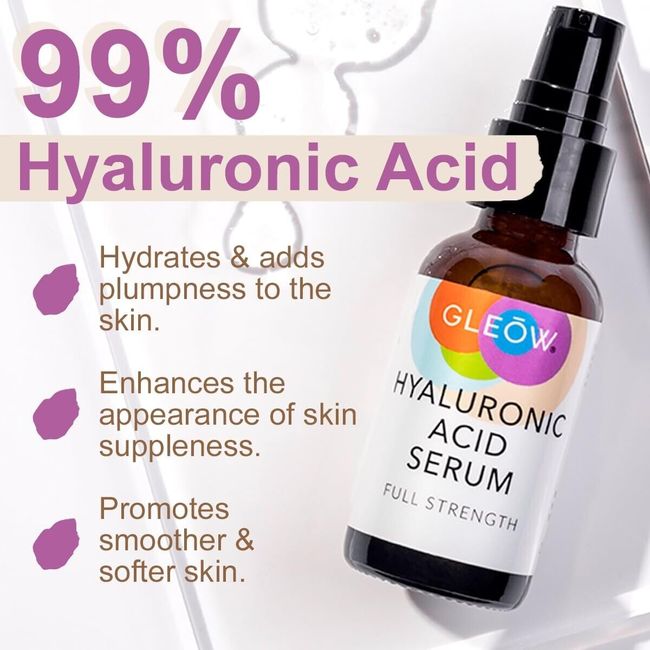 PURE HYAURONIC ACID SERUM FOR FACE, HYDRATING SERUM, ANTI AGING SERUM FOR WOMEN