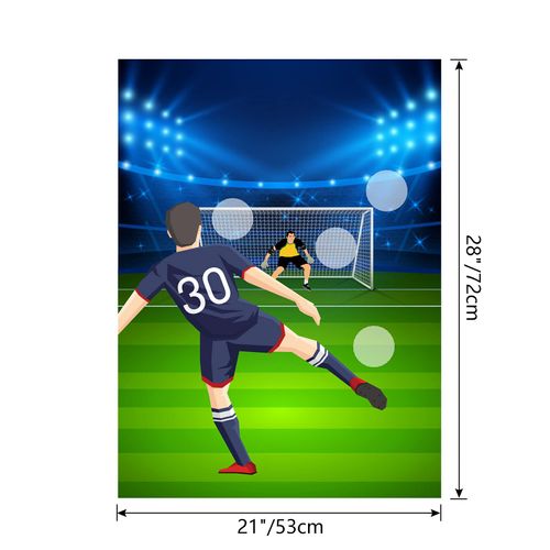 ELECLAND Pin The Soccer Game for Kids, Pin The Soccer on The Goal with Soccer Ball Stickers, Football Party Games Christmas Party Games for Classroom Activities, Football Birthday Decorations