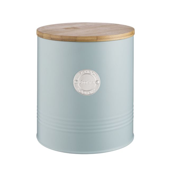 Typhoon Collection Biscuit Jar, Pastel Blue, 3.4 Litre Living Cookie Storage, 16 x 16 x 18 cm