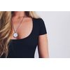 Wyndmere Essential Oils - Silver Venice Aromatherapy Diffuser Necklace with Locket and Refill Pads