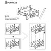 Fortress 4 Position Pistol Rack, Gray