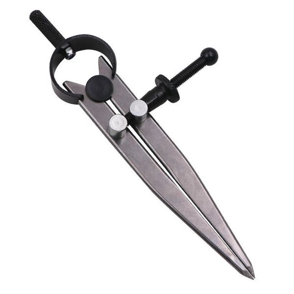6 Inch Adjustable Lockable Steel Divider Wing Leather Compass