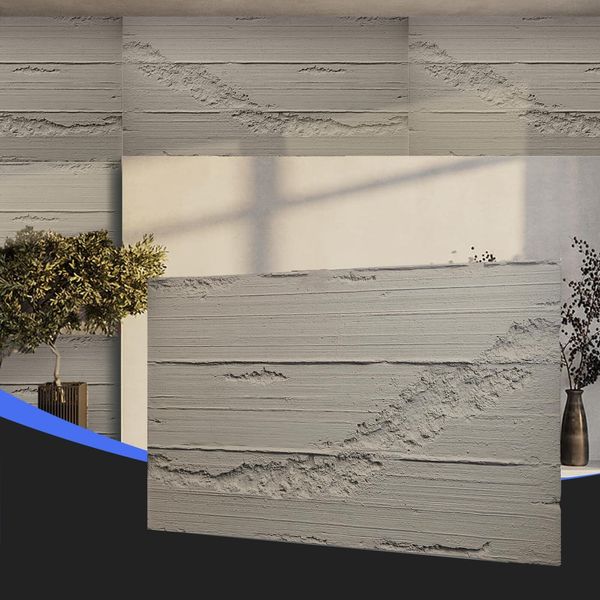 Cement Texture Wall Panels,4-Pack 3D Wall Panels, 23.6"*47.2" Wall Paneling, ...