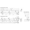 Roller Drawer Slides/Runners Bottom Fix Metal White L:500mm (2pairs)