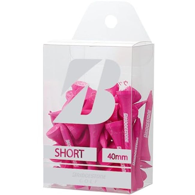 Bridgestone GAG302 Golf Wood Tees (Short, 43 Pieces) Pink 2023 Model