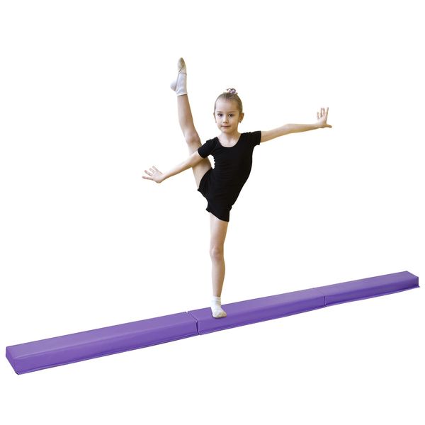 Oteymart Balance Beam Folding Gymnastics Beam Extra Firm Foam Anti-Slip Bottom Equipment for Floor Home Training, Kids, Adults (9)