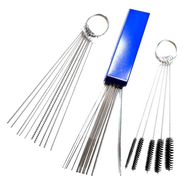 DFsucces Carburetor Cleaner Set, Wire Brush, Cleaning Needle, Cleaning Brush, Welding Curve, Motorcycle, ATV's, Cleaning Tools, Maintenance Supplies