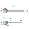 2 Teaspoon (2/3 Tablespoon | 10 mL) Long Handle Rounded Scoop for Measuring C...
