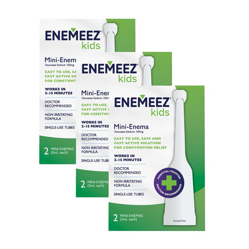 Enemeez Kids Enema, Mini-Enemas for Ages 2-12, Docusate Sodium Stool ...
