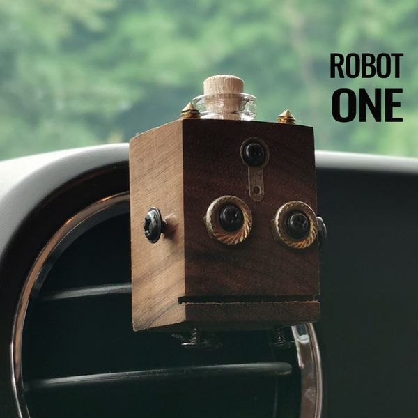 Steampunk Style Robot No.1 Car Air Freshener Diffuser Aromatherapy Decor Clip