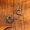 Rockyu Men's Earrings, Single Ear, Both Ears, Stainless Steel, Dako, Silver Earrings, Stylish, Simple, Finish, Hypoallergenic, Stud Earrings, American Piercing Parties, Fashion Accessories, Titanium Stainless Steel