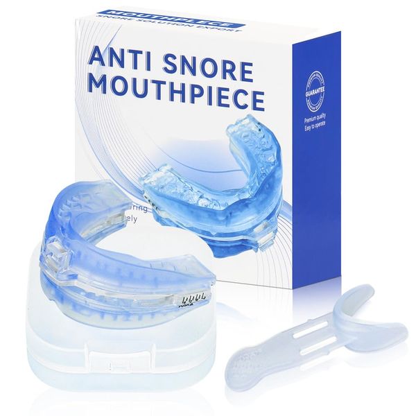 DAJASD Anti Snoring Devices, Anti Snoring Mouthpiece, Snore Stopper Sleep Aid to Reduce Snoring and Sleep Apnoea, Adjustable Anti Snoring Device Mouth Guard, Snoring Aids for Men and Women