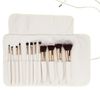 TOOLS FOR BEAUTY Set of 12 make-up kabuki brushes - white with case