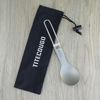 TITECOUGO Ultralight Foldable Cutlery Outdoor Camping Folding Titanium Spoon(18g)