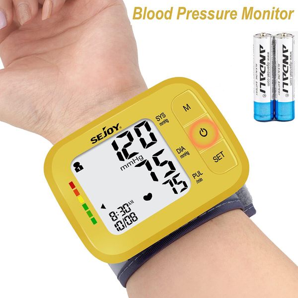 Wrist Blood Pressure Monitor Adjustable Cuff Auto Digital bp Machine Meter Test