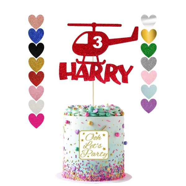 30. Children's Cake Topper With Helicopter