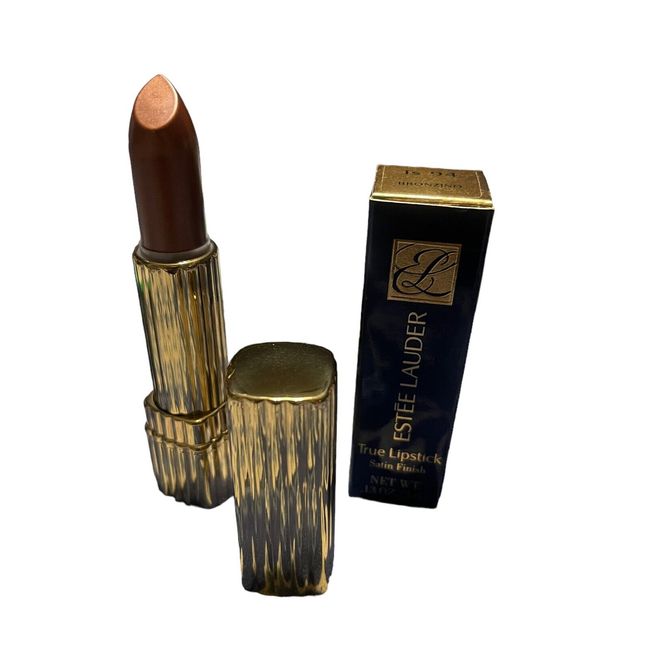 Estée Lauder Gold Case True Lipstick Ts 94 Bronzino MEGA RARE Full Size Retired