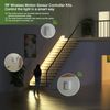 RAYZEEK Wireless Motion Sensor Controller Kit,12/24VDC Mini RF Wireless Controller with PIR Sensor,for Stairs,Under Bed,Garage(1 ×Controller+2 ×Motion Sensor) LED lights are not included