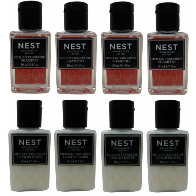 Nest Fragrances Sicilian Tangerine Shampoo & Conditioner lot of 8 (4 of each)