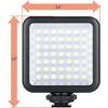 Miniature LED Light for Canon PowerShot SX740 HS (Includes Bracket for Mounting) Includes Shoe Bracket