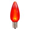 Vickerman C9 Ceramic LED Red Twinkle Bulb, Package of 25