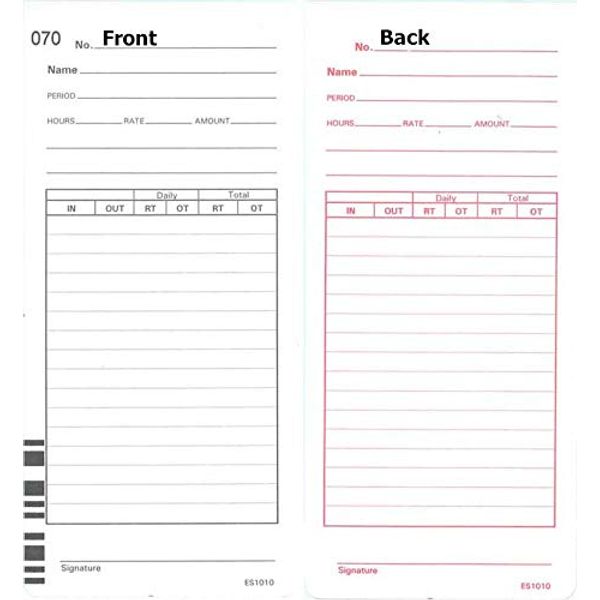1000 ES1010 Time Cards for Acroprint ES1000 Calculating Time Recorder, Compatible by COMPUMATIC