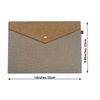 Durable A4 File Folder Document Holder Portfolio Envelope Felt Folder Case with Snap Closure Set of 2 Beige and Brown