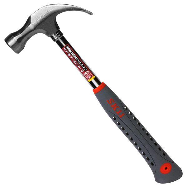 SK11 Pipe Handle Nail Hammer, Soft Grip, 12.0 oz (340 g)