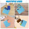 M1SS 30 Pcs A5 Pastel Blue Colour Plastic Wallets Folder Documents Files Holder with Press Stud Button Polypropylene Document Folder Clear Wallet Envelope