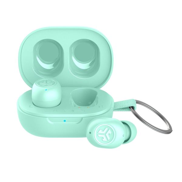 JLab JBuds Mini True Wireless Earbuds, In Ear Headphones, Bluetooth Earphones, Ear Buds with 20H Playtime, Bluetooth Earbuds with Microphone, Charging Case, Multipoint, EQ3 Sound, Mint Green