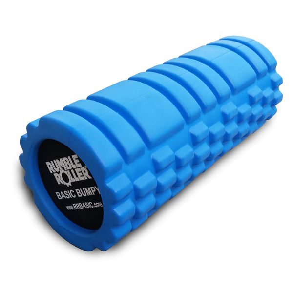 RumbleRoller Basic Bumpy Foam Roller, Solid Core EVA Foam Roller with Grid/Bump Texture for Deep Tissue Massage and Self-Myofascial Release