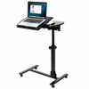 Angle Rolling Laptop Desk Table W/ Casters Notebook Stand Height Adjustable 