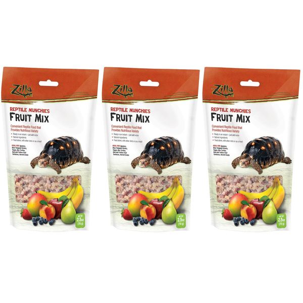 Zilla Reptile Munchies Fruit Mix 2.5 Ounce (3 Pack)