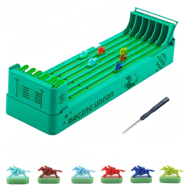 Electronic Horse Race Board Game, Horse Racing Table Games, Desktop Derby 6-Horse Racing Game,Portable Family Party Entertainment Games (Screwdriver Attached)