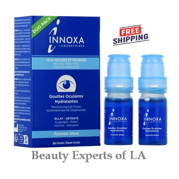 2 PACK Innoxa Blue Drops lot of 2x 10ml, Moisturizing  Exp 09/2026