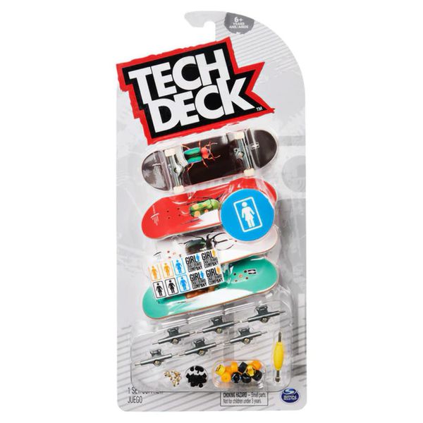 TECH DECK, Ultra DLX Fingerboard 4-Pack, Girl Skateboards