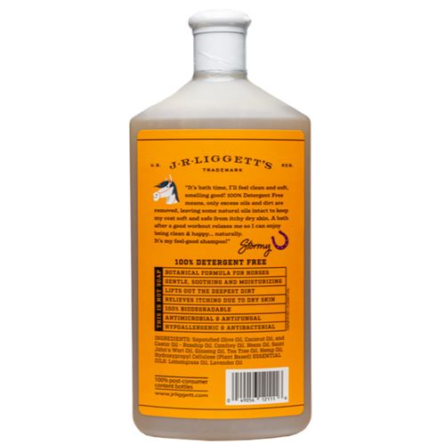 J·R·LIGGETT'S Botanical Horse Liquid Shampoo for Sensitive Skin | Hypoallergenic Biodegradable Shampoo Formula for Horses | 100% Eco-Friendly | Detergent-Free Horse Supply | 16.9fl.oz