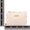 Francfranc Wave Shape Pouch, Large, Ivory, Makeup Pouch, Trinket Case, Ivory