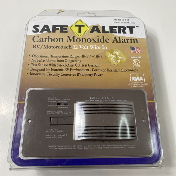 MTI SAFE T ALERT RV CARBON MONOXIDE ALARM MODEL 65-542-WT New In Package