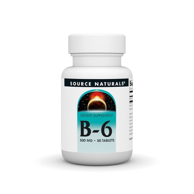 Source Naturals, Inc. Vitamin B-6 500mg Timed Release 50 Sustained Release