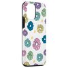 iPhone 12 mini Scrunchie Girlie Fun Pastel Pattern Girls Puka Shell White Case