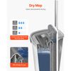 Mop and Bucket with Wringer Set 3 Mop Pads Flat Squeeze Bucket Set