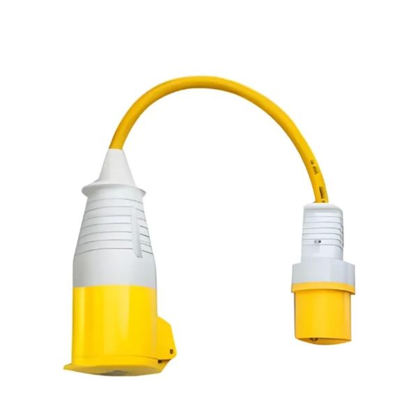 110V Extension Lead 16amp Plug 32amp Socket 2.5mm 0.5m Cable Plug Adapter