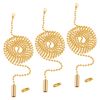 3 Pack Pull Chain String Extension Gold Ceiling Fan Pull Chain Stainless Steel Switch Chain Extender Beaded Ball Light Pulls Extension Chains with Connector(1 Meter Length)