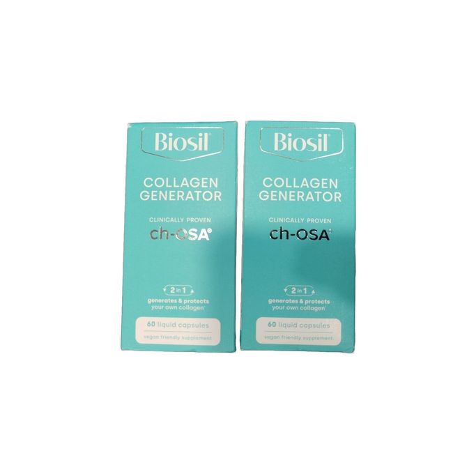 Lot Of 2 BioSil Skin, Hair & Nails Formula - 60ct Liquid Capsules, Exp - 7/2025+