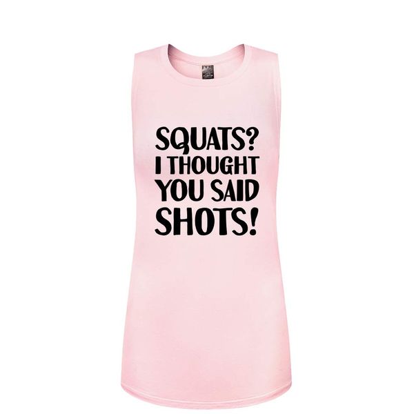 WINGZOO Workout Tank Tops for Women-Womens I Thought You Said Shots Funny Saying Fitness Gym Racerback Sleeveless Shirts