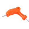 sourcing map 4mm Ball End Tip Magnetic P-Handled Hex Wrench Orange Hand Grip